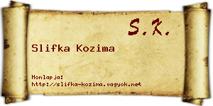 Slifka Kozima névjegykártya
